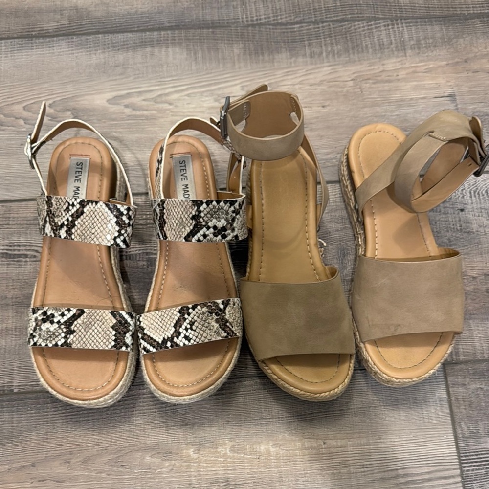 Steve Madden Women's Sandals - Tan and Snake Print